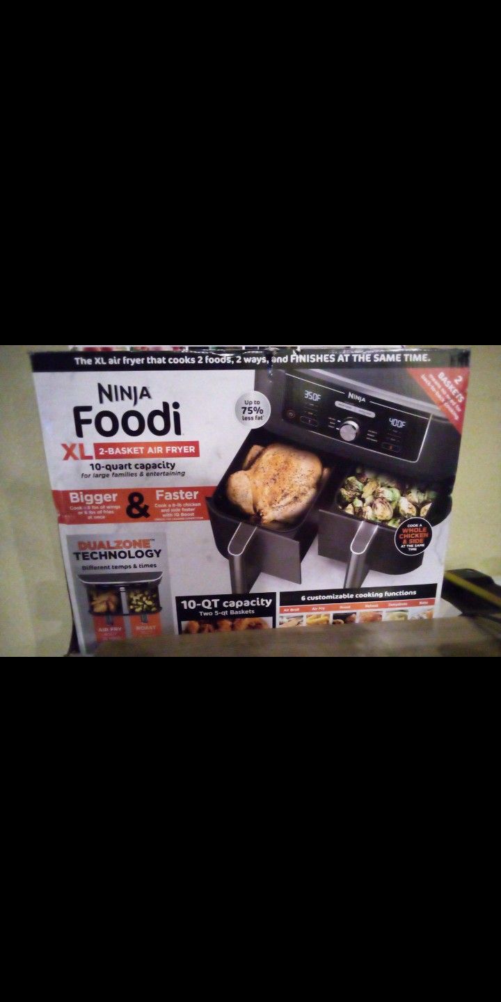 Ninja Foodi XL 2-basket Air Fryer *Brand New In Box Never Opened