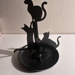 Kikkerland Design Inc Black Cats Jewelry Holder