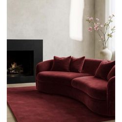 8x10 solid burgundy rug