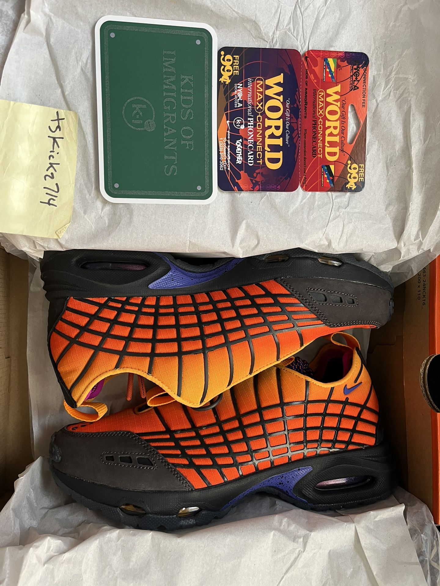 Nike Air Max Sunder SP Kids of Immigrants Sunrise 6.5 8 women