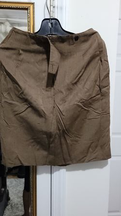 New brown linen skirt