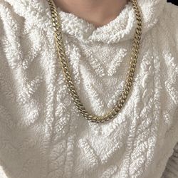 14k Gold Filled 30” 12mm Cuban Link W/ Lobster Clasp