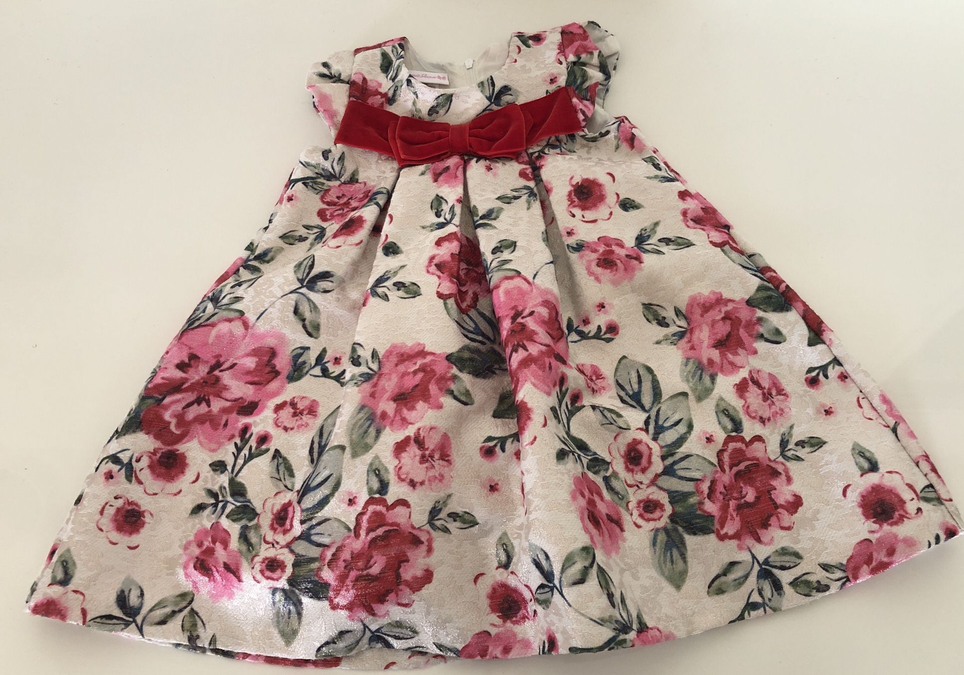 Bonnie Jean Special Occasion, Floral Rose , Trapeze Party Dress Size 3T