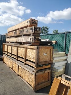 Wood Lumber Heavy Duty Shipping Crates Plywood Crates 10' Long , 12' Long & 14' Long