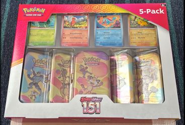Pokemon TCG Scarlet and Violet Costco 151 Mini Tin 5 Pack (Meowth)