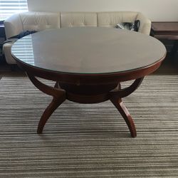 Beautiful Dining Room Circle Table (Glass Top Included)