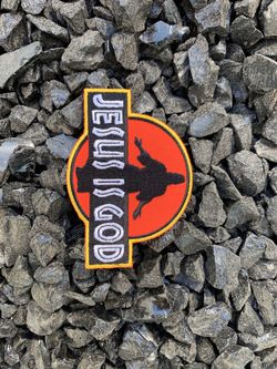 Iron on patch Jesus is god