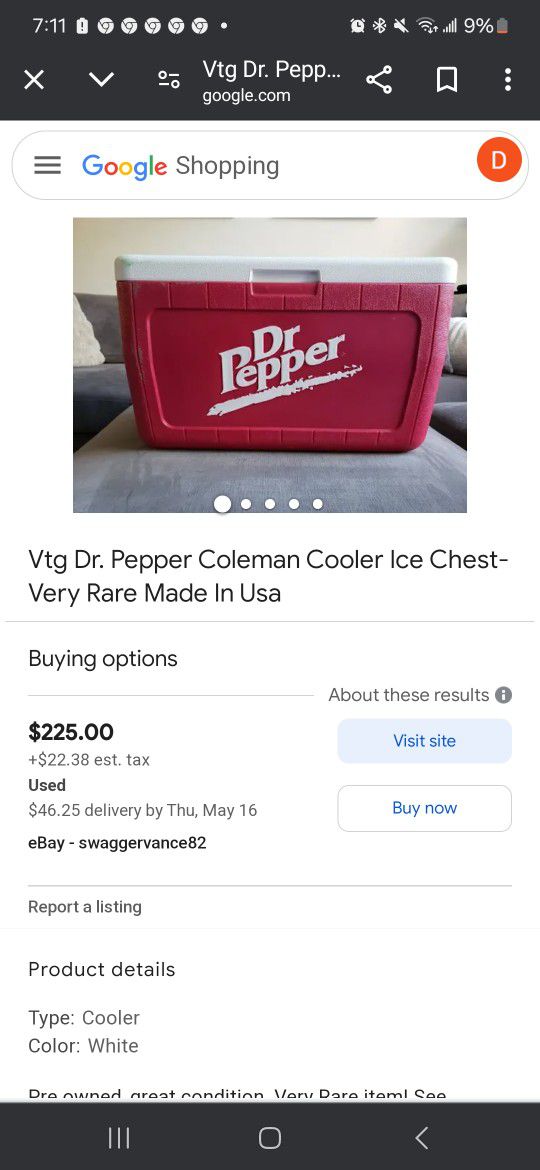 Dr.Pepper Rare Ice Chest 