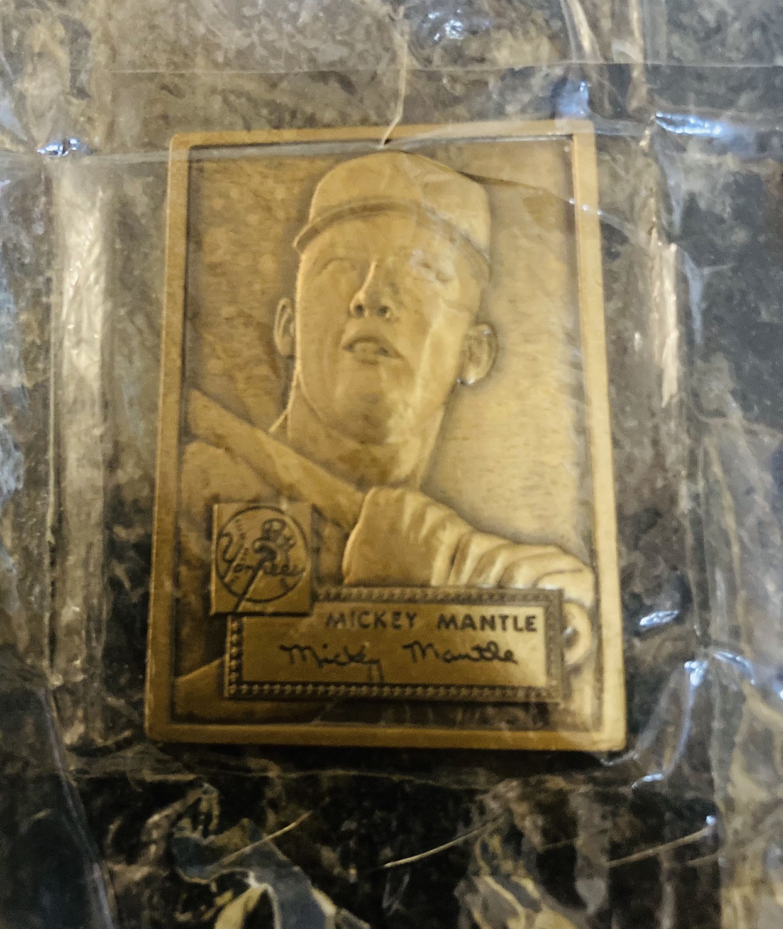 1952 Mickey Mantle Bronze Metal Rookie Card