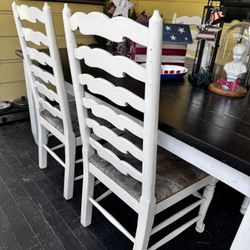 Set Of 4 High back White Dining Chairs (no Table) 