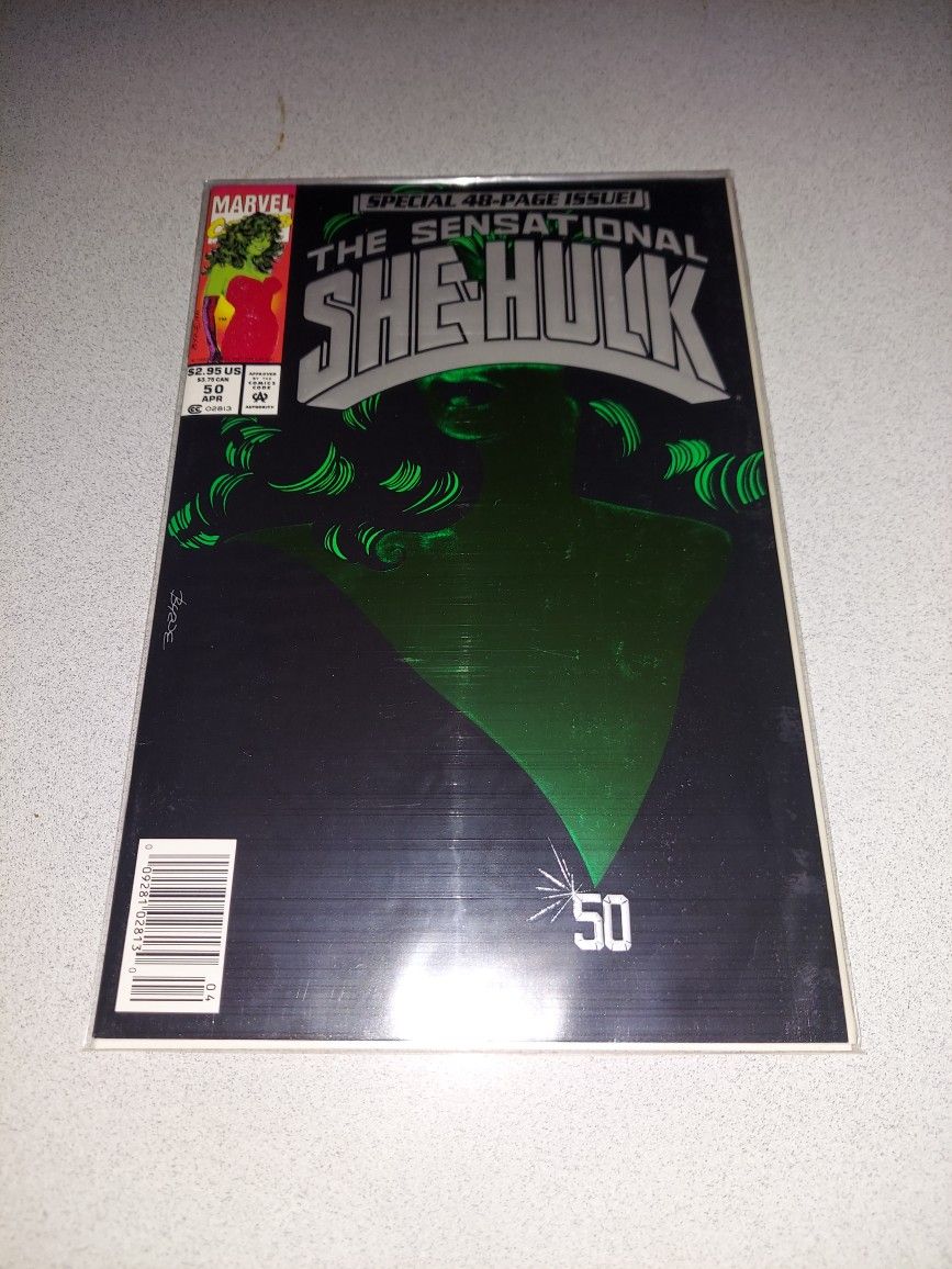 1991 THE SENSATIONAL SHE-HULK #50 COMIC BAGGED AND BOARDED