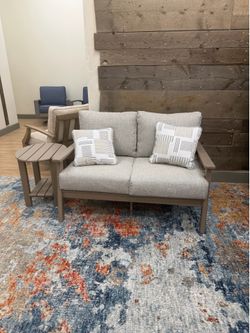 HDPE Patio Love seat and End Table  *New Patio Furniture*