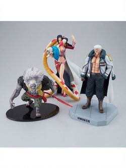 One Piece Figure Bundle: Boa Hancock, Smoker & Inuarashi (3-Figure Lot)