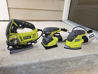 Ryobi Jig Saw + Unused Orbital & Corner Sanders – Power Tool Bundle