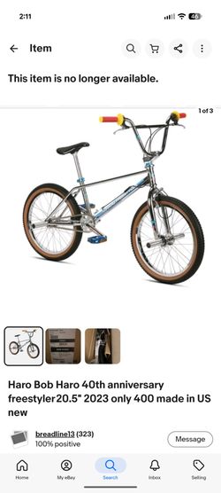 BMX Haro 40th Anniversary Freestyler signed Bob Haro