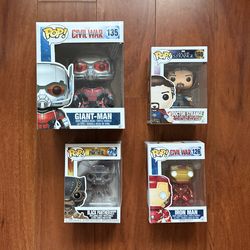 NEW FUNKO POP Marvel lot of 4 - Iron Man Giant Man Dr Strange Black Panther