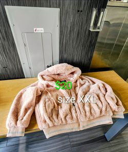 Pink hooded jacket size XXL