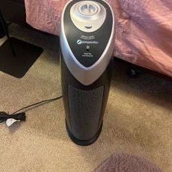 4-IN-1 AIR PURIFIER WITH HEPA FILTER, UV-C SANITIZER AND ODOR REDUCTION, 22-INCH TOWER (BLACK)