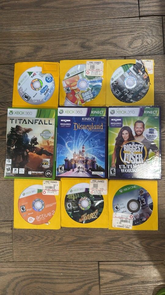 Lot of 9x xbox 360 games - Titanfall - Crysis - Band Hero