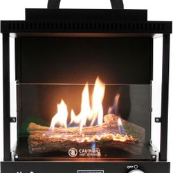 Flame King ALOGFIRE Propane Ambiance Log Fireplace Heater, Clean and Smokeless Dancing Flames, Indoor and Outdoor Use, for Campers, Patios, and Worksh