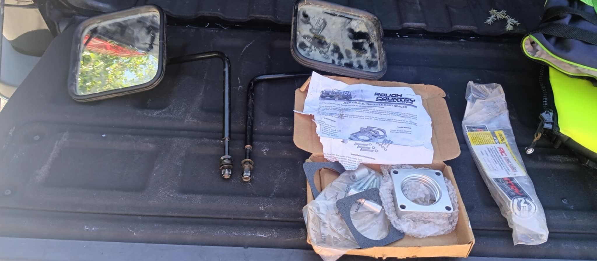 Jeep Mirrors And Throttle Body Spacer
