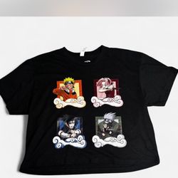 Naruto black cropped tee #anime #ninja