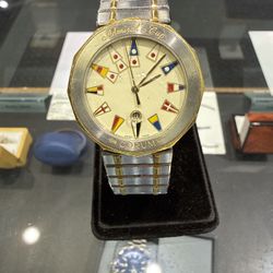 Corum Admirals Cup 18k Yellow Gold/Steel Mens 35mm Quartz Watch