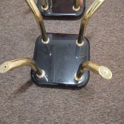 Black Onyx And Gold End Tables