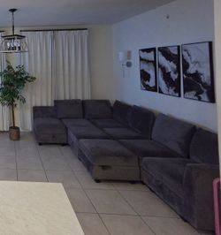 Honbay 7-Piece Modular Sectional Sofa with Storage