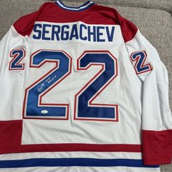 MIKHAIL SERGACHEV Signed Auto Custom Jersey-JSA Coa Sticker-Montreal Canadiens