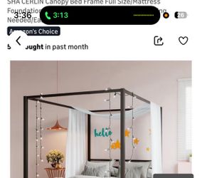 Full size canopy bed frame only