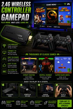 4K Retro Game Stick Lite – Thousands of Classic Games