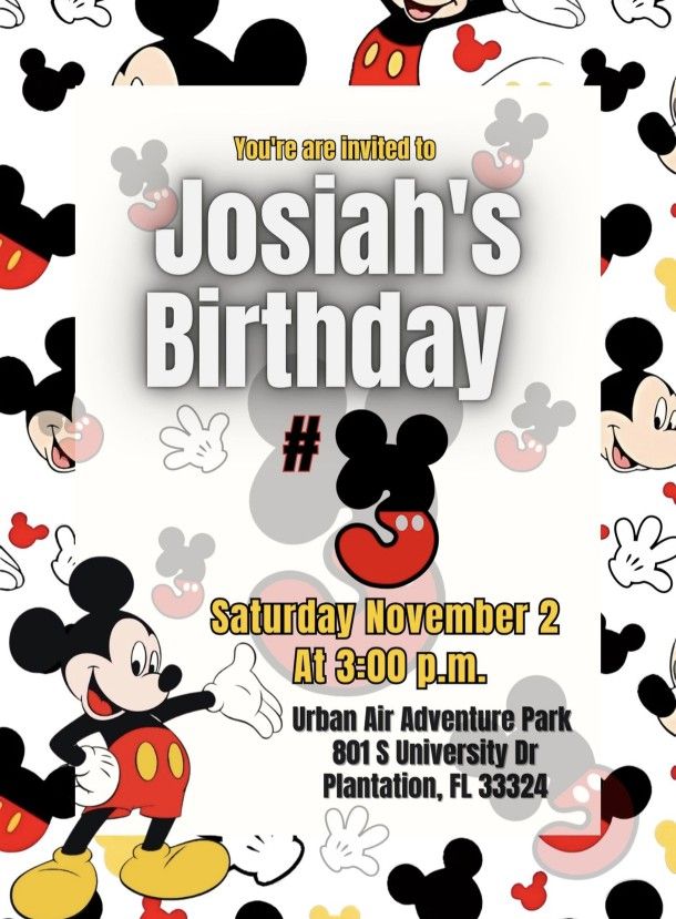 Digital Invitations & Cake Topper