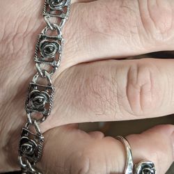 Sarah Coventry Rose Bracelet And Ring