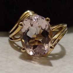14k New In Box Genuine Morganite Size 5.5 Ring! 💍