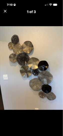 Metal Disc Wall Art Sculpture