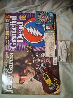 Grateful Dead collection,  magazines,  cassette,  ticket stub