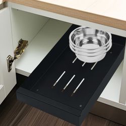 Hikitmate - Pull out Cabinet Organizer, Carbon Steel Cabinet Drawers Slide Out, Pantry Storage Shelves With Nano Adhesive Str
