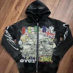 Heavyweight Zip Up Hoodie - Black