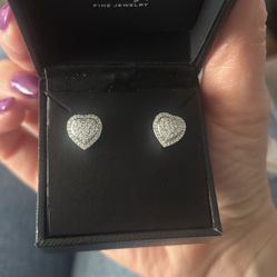  Diamond   1/2 Carat Diamond Earrings Heart ♥️💎