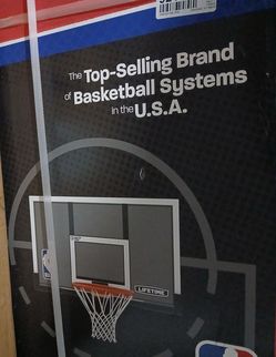 NIB Lifetime NBA 48 Inch Shatterproof Backboard & Slam-It Pro Rim