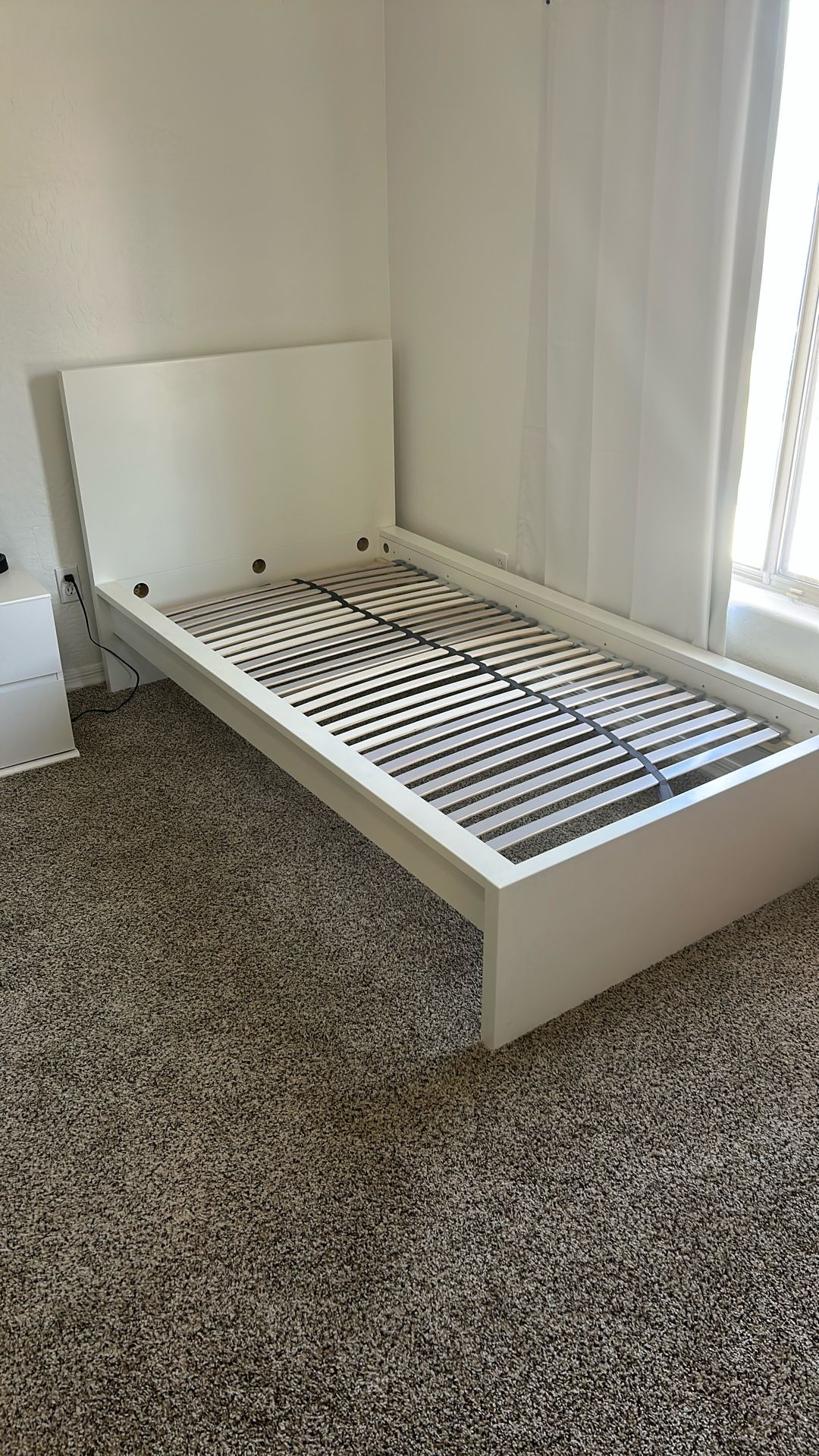 Modern White Twin Bed