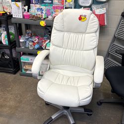White Plus Desk Chair Tall Back New Fully Assembled 