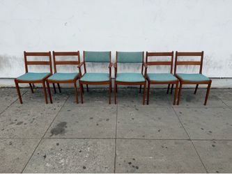 Mid century danish  set of teak dining chairs