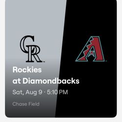 Dbacks Vs Rockies Baseball Tickets On Sat August 9