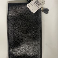 Coach Double Zip Leather Wristlet 