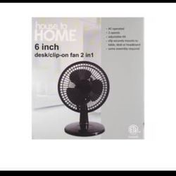 House to Home Desk & Clip-On 2-in-1 6" Fan