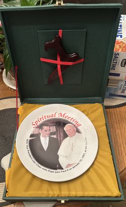 Pope John Paul II & Lien Chan at the Vatican Collector Plate