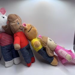 Arthur, Buster, Francine, & D.W. 8" Plush Set - Marc Brown PBS