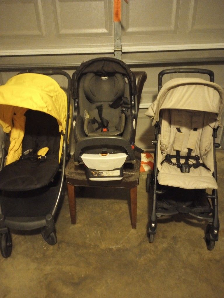 Two Strollers And Car Seat $50